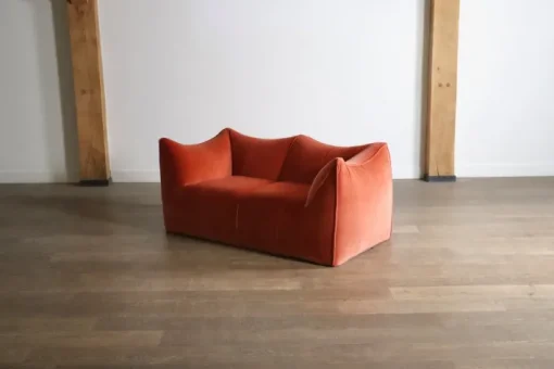 Pamono Le Bambole Sofa in Coral Velvet by Mario Bellini for B&B Italia, 1970s Clearance