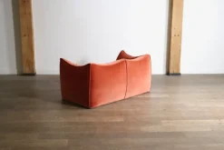 Pamono Le Bambole Sofa in Coral Velvet by Mario Bellini for B&B Italia, 1970s Clearance