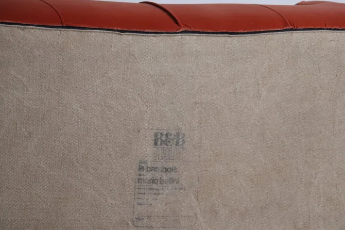 Pamono Le Bambole Sofa in Coral Velvet by Mario Bellini for B&B Italia, 1970s Clearance