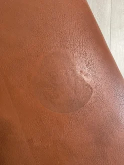 Pamono Leather Bistro Bench, 1930s Hot
