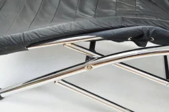 Pamono Leather Chaise Lounge, 1980s