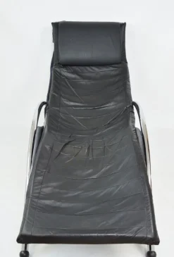 Pamono Leather Chaise Lounge, 1980s