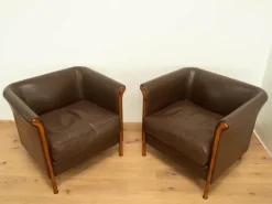 Pamono Leather Club Set by Antonio Citterio for Moroso, 1980s, Set of 3 Hot