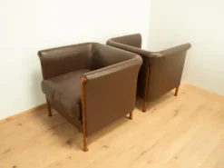 Pamono Leather Club Set by Antonio Citterio for Moroso, 1980s, Set of 3 Hot