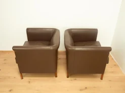 Pamono Leather Club Set by Antonio Citterio for Moroso, 1980s, Set of 3 Hot