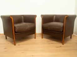 Pamono Leather Club Set by Antonio Citterio for Moroso, 1980s, Set of 3 Hot