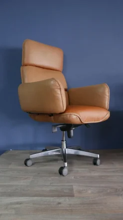 Pamono Leather Executive Chair by Otto Zapf for Topstar, Germany, 1980s Online