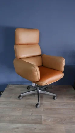 Pamono Leather Executive Chair by Otto Zapf for Topstar, Germany, 1980s Online