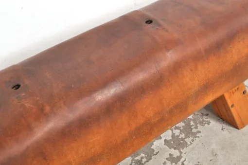 Pamono Leather Gymnastic Horse Bench, 1940s New