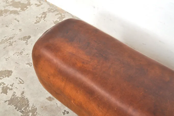 Pamono Leather Gymnastic Horse Bench, 1940s New