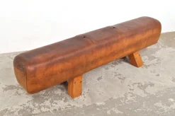 Pamono Leather Gymnastic Horse Bench, 1940s New