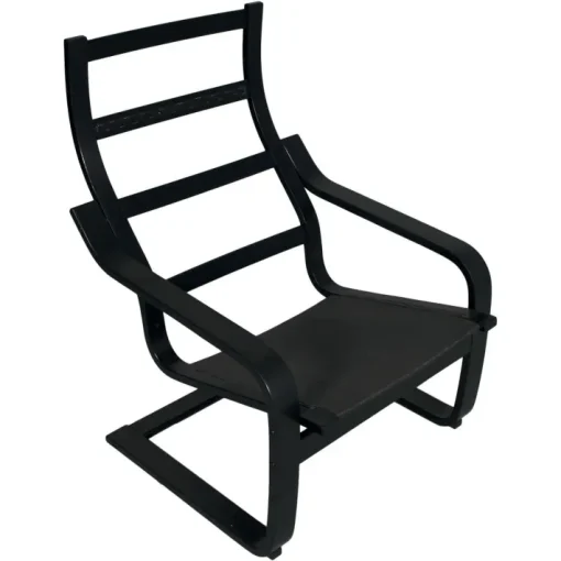 Pamono Leather Poäng Chairs & Footrest by Noboru Nakamura for IKEA, 1990s, Set of 3 Online