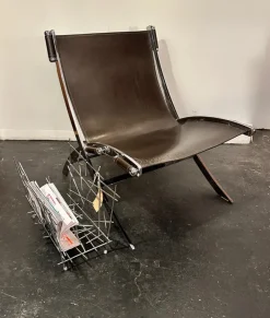 Pamono Leather Scissor Chair by Antonio Citterio for Flexform Italia, 1980s Online