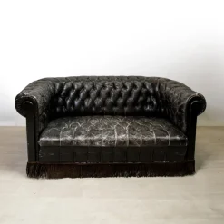 Pamono Leather Sofa from Fornasetti, 1960s Sale