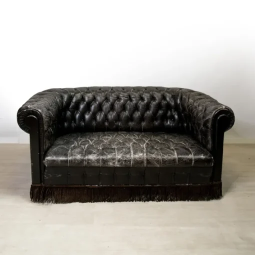 Pamono Leather Sofa from Fornasetti, 1960s Sale