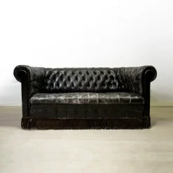 Pamono Leather Sofa from Fornasetti, 1960s Sale