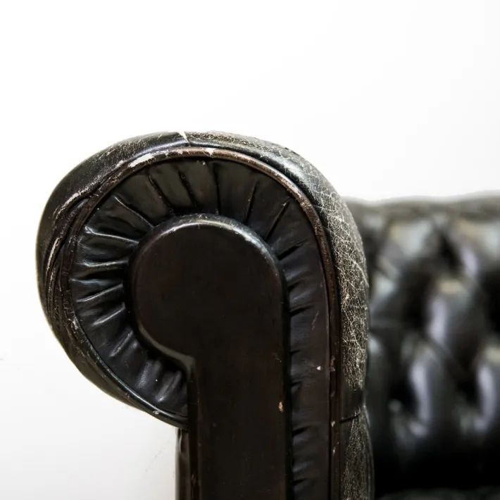 Pamono Leather Sofa from Fornasetti, 1960s Sale