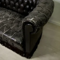 Pamono Leather Sofa from Fornasetti, 1960s Sale