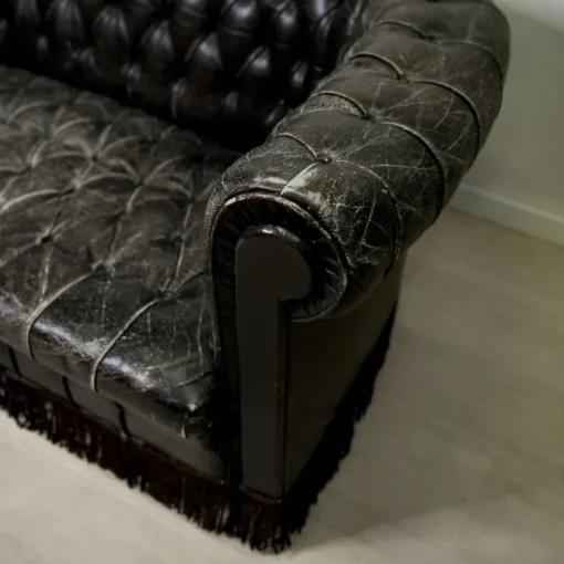 Pamono Leather Sofa from Fornasetti, 1960s Sale