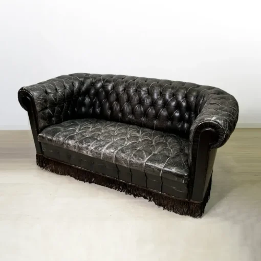 Pamono Leather Sofa from Fornasetti, 1960s Sale