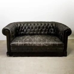 Pamono Leather Sofa from Fornasetti, 1960s Hot