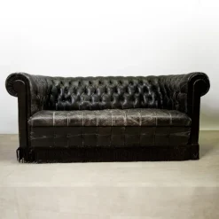 Pamono Leather Sofa from Fornasetti, 1960s Hot