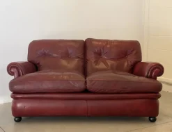 Pamono Leather Sofa from Poltrona Frau, 1980s