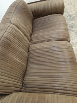 Pamono Leather Sofa Set by Ernst Lüthy for de Sede, Set of 3 Best