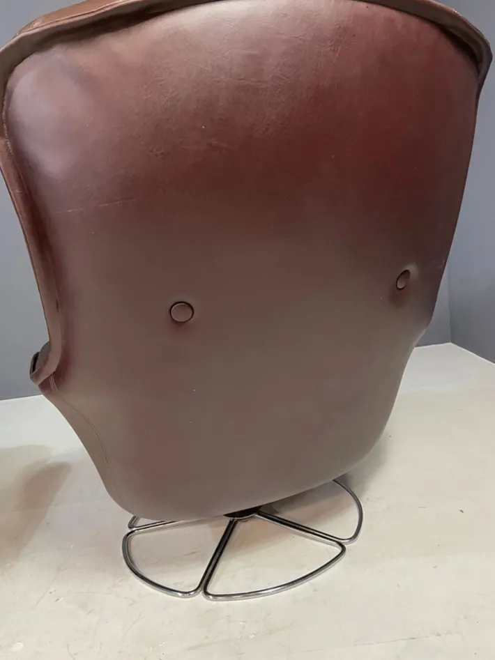 Pamono Leather Swivel Armchairs from PEEM, Finland, 1970s, Set of 2 Clearance