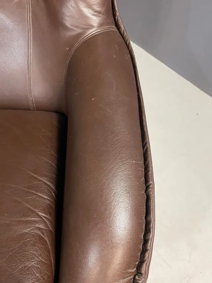 Pamono Leather Swivel Armchairs from PEEM, Finland, 1970s, Set of 2 Clearance