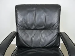 Pamono Leather Swivel Chair with Armrests from Draebert, Germany, 1970s Clearance