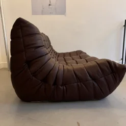 Pamono Leather Togo Set by Michel Ducaroy for Ligne Roset, 1973, Set of 3 Online