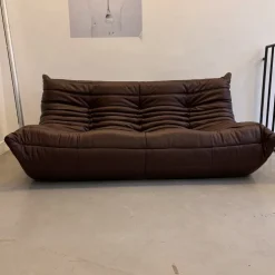 Pamono Leather Togo Set by Michel Ducaroy for Ligne Roset, 1973, Set of 3 Online