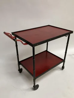 Pamono Leather Trolley by Jacques Adnet Online