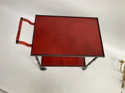 Pamono Leather Trolley by Jacques Adnet Online