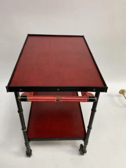 Pamono Leather Trolley by Jacques Adnet Online