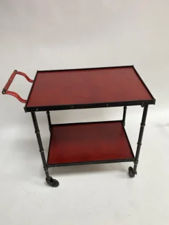 Pamono Leather Trolley by Jacques Adnet Online