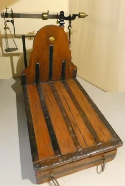 Pamono Libra Iron, Brass and Wood Bench by Leonardo Bertani, Italy, 1800s Outlet