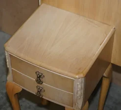 Pamono Light Walnut Headboard with Bedside Tables, 1940s Discount