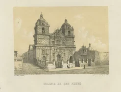 Pamono Lima Church of San Francisco and Church of San Pedro, 1865, Lithograph on Paper Sale
