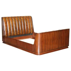 Pamono Limited Edition Modern Metropolis Bed Frame in Brown Leather from Ralph Lauren Outlet