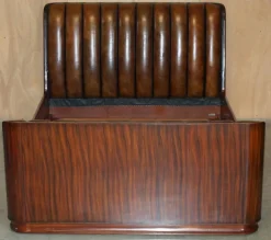 Pamono Limited Edition Modern Metropolis Bed Frame in Brown Leather from Ralph Lauren Outlet