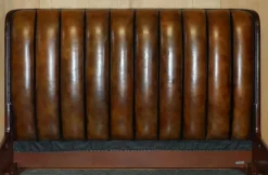 Pamono Limited Edition Modern Metropolis Bed Frame in Brown Leather from Ralph Lauren Outlet