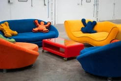 Pamono Living Room Set by Keith Haring for Bretz, 1998, Set of 5 Hot