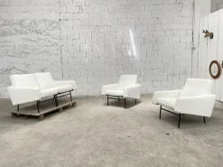 Pamono Living Room Set by Pierre Guariche for Airborne, 1950s, Set of 3 Discount