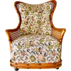 Pamono Living Room Set in Fake Bamboo and Rattan from Giorgetti Italia, 1970s, Set of 3 Outlet