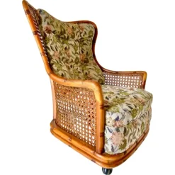 Pamono Living Room Set in Fake Bamboo and Rattan from Giorgetti Italia, 1970s, Set of 3 Outlet