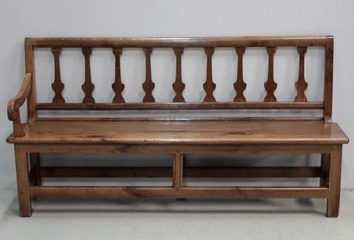 Pamono Long Antique Chestnut Wood Bench Clearance
