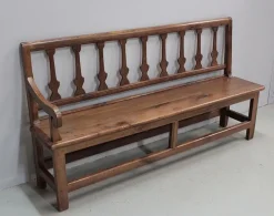 Pamono Long Antique Chestnut Wood Bench Clearance