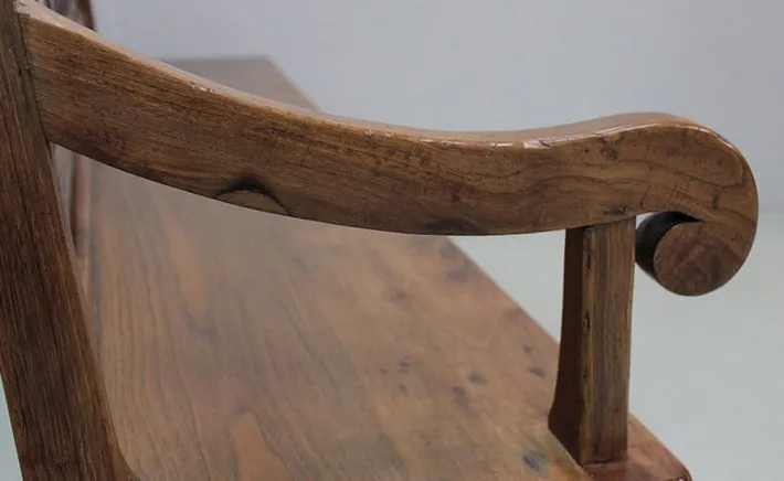 Pamono Long Antique Chestnut Wood Bench Clearance